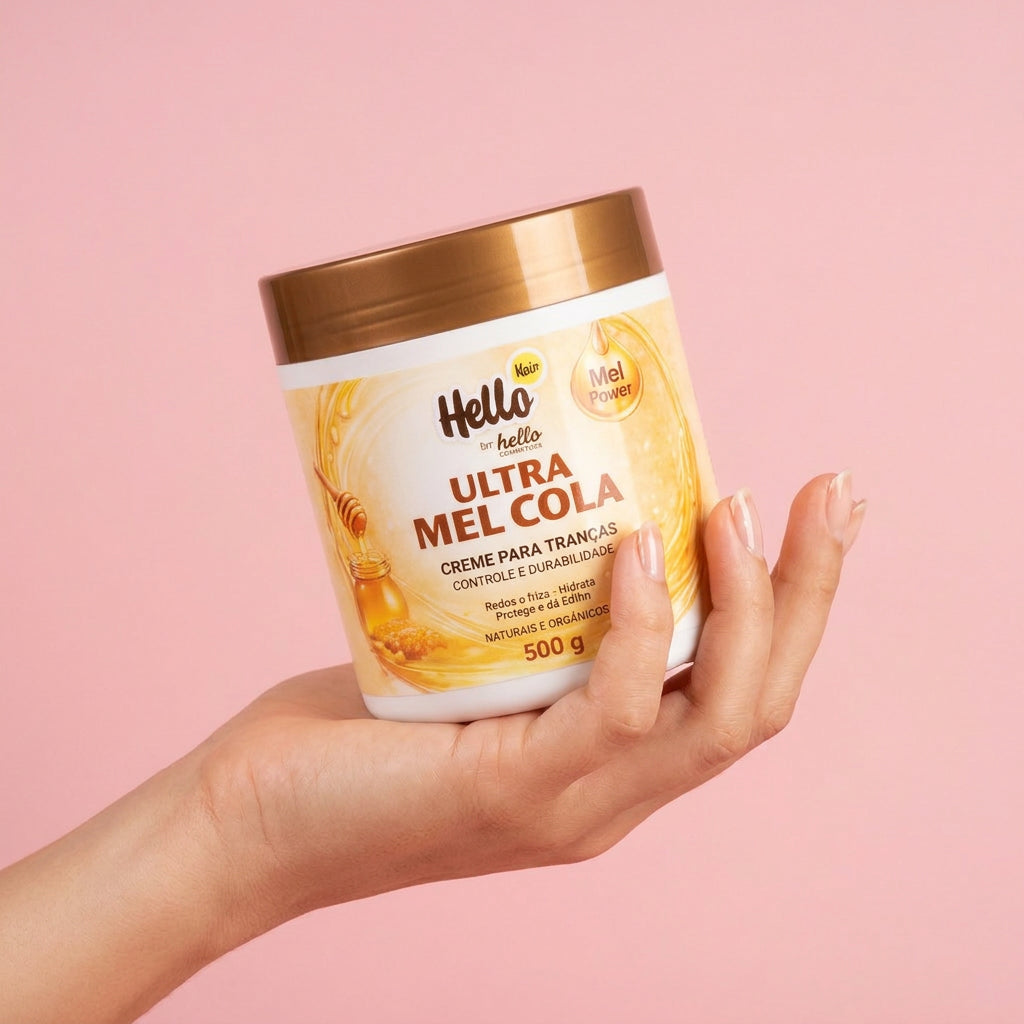 HELLO HAIR ULTRA MEL COLA 500G - CREME PARA TRANÇAS